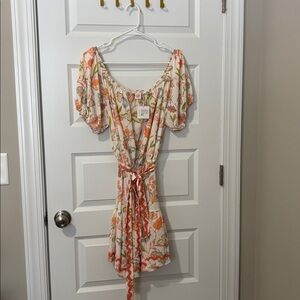 NWT Flying Tomato Ivory Floral Dress